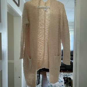 London Kaye White Popcorn Cardigan